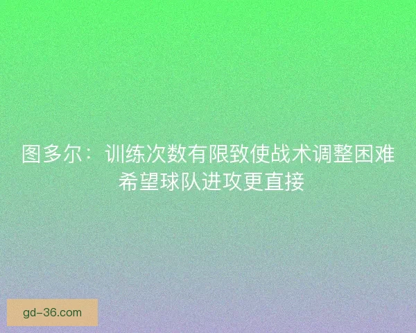 图多尔：训练次数有限致使战术调整困难 希望球队进攻更直接